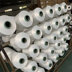 Hvit Halvmatt Garn DTY